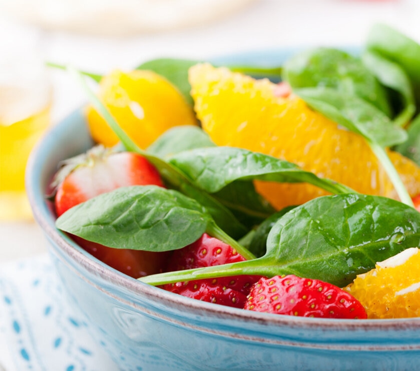 Spinach، Orange And Strawberry Salad Recipe Optifast 9907